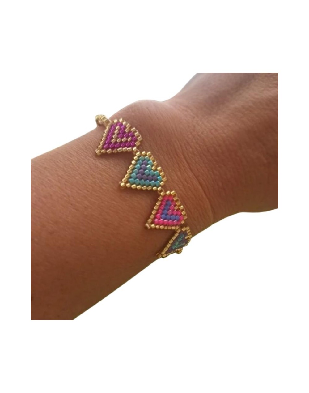 Pulsera tejida miyuki Amor