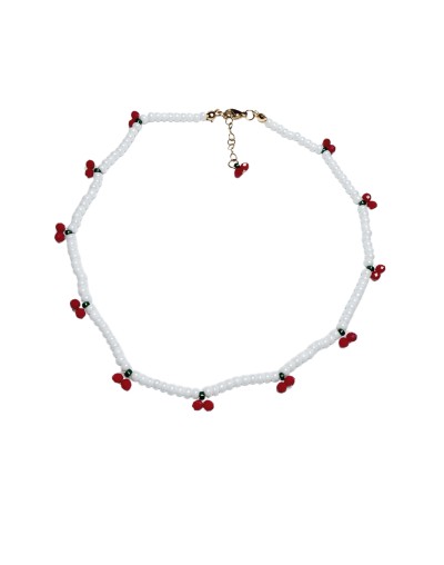 Collar Cerezas | Joyería artesanal con mostacilla checa, murano rojo y acero inoxidable – Meraki Accesorios