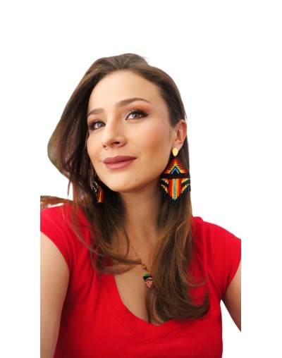 Aretes Aurora | Joyería artesanal multicolor en miyuki – Meraki Accesorios