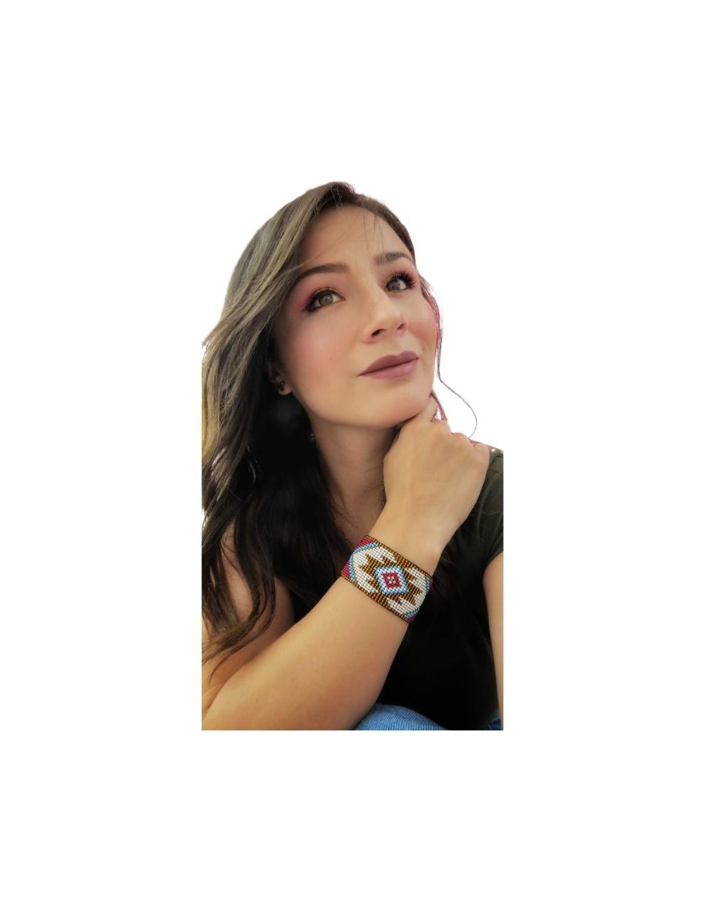 Manilla Raíces | Brazalete artesanal Miyuki con diseño geométrico – Meraki Accesorios