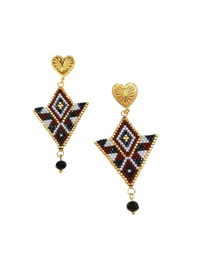 Aretes Kakaw | Joyería artesanal con diseño geométrico – Meraki Accesorios