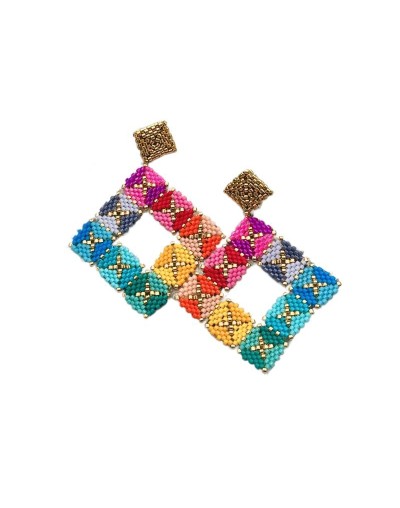 Aretes Mosaico | Joyería artesanal multicolor con Miyuki – Meraki Accesorios