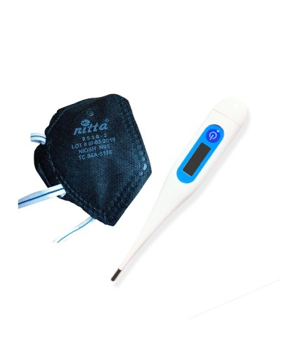 Kit Termómetro digital  Tapabocas Respirador N95