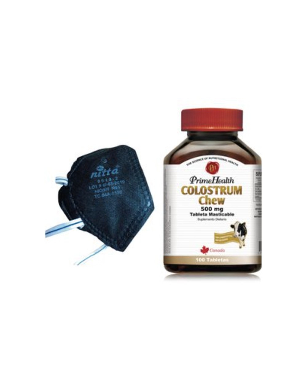 Tapabocas Respirador  Colostrum Masticables x 100 tabletas