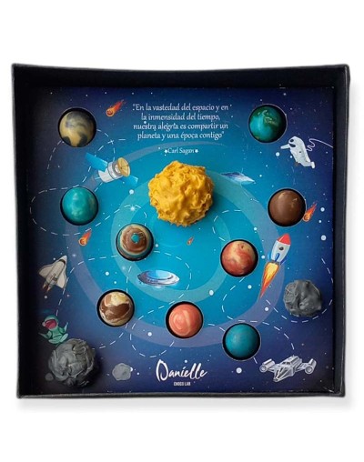 Galaxia de chocolate personalizada