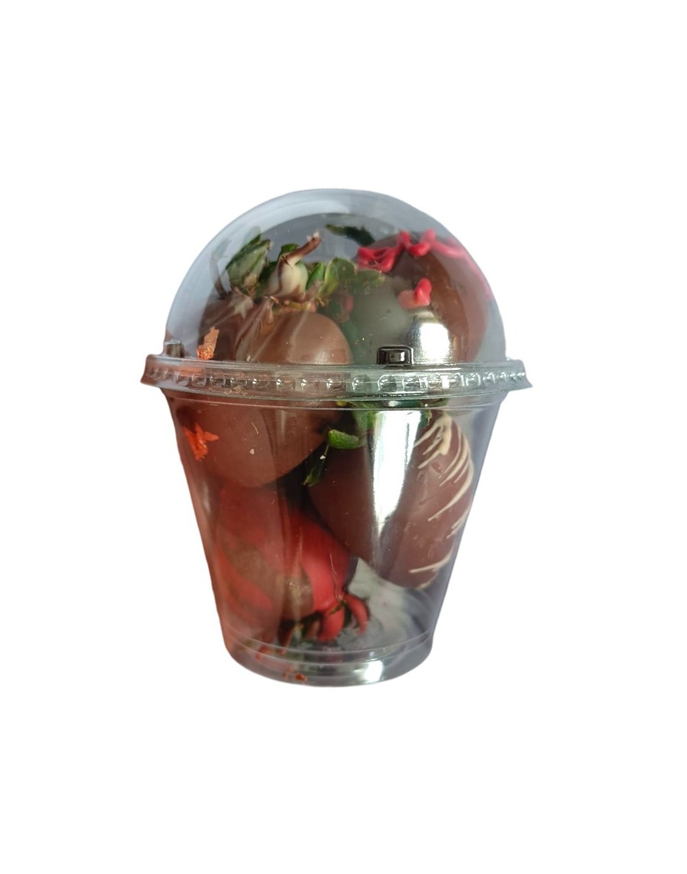 Vaso con Fresas con Chocolate x5