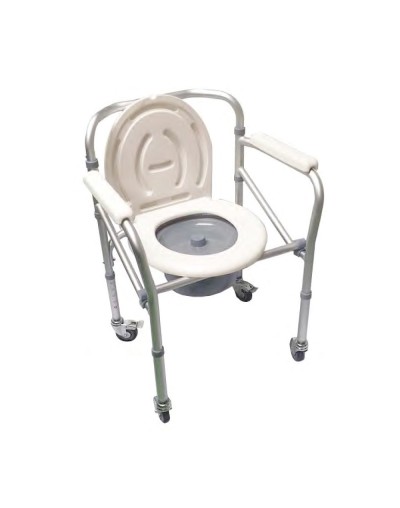 Silla de Ruedas con Sanitario Plegable