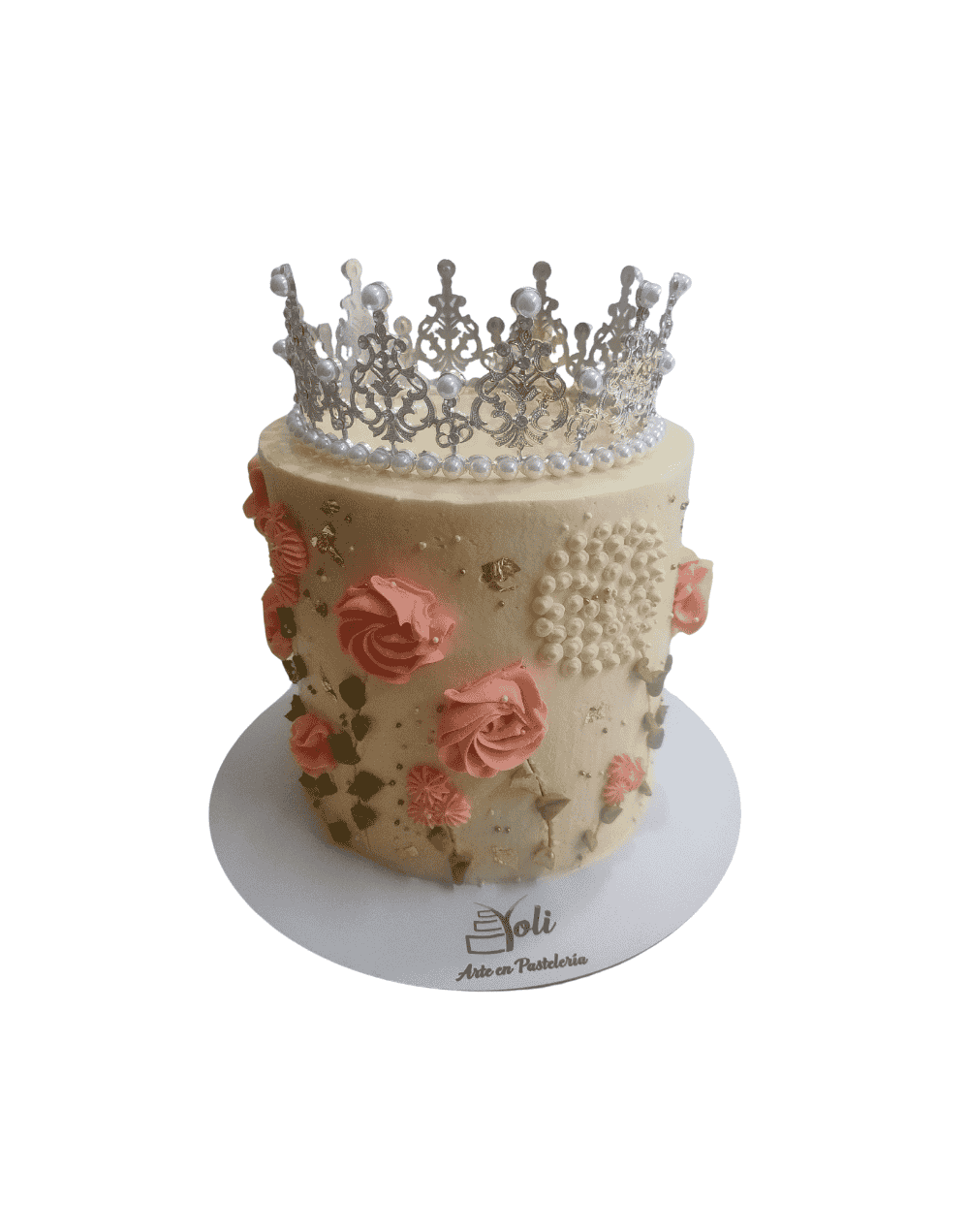 Torta cubierta con crema