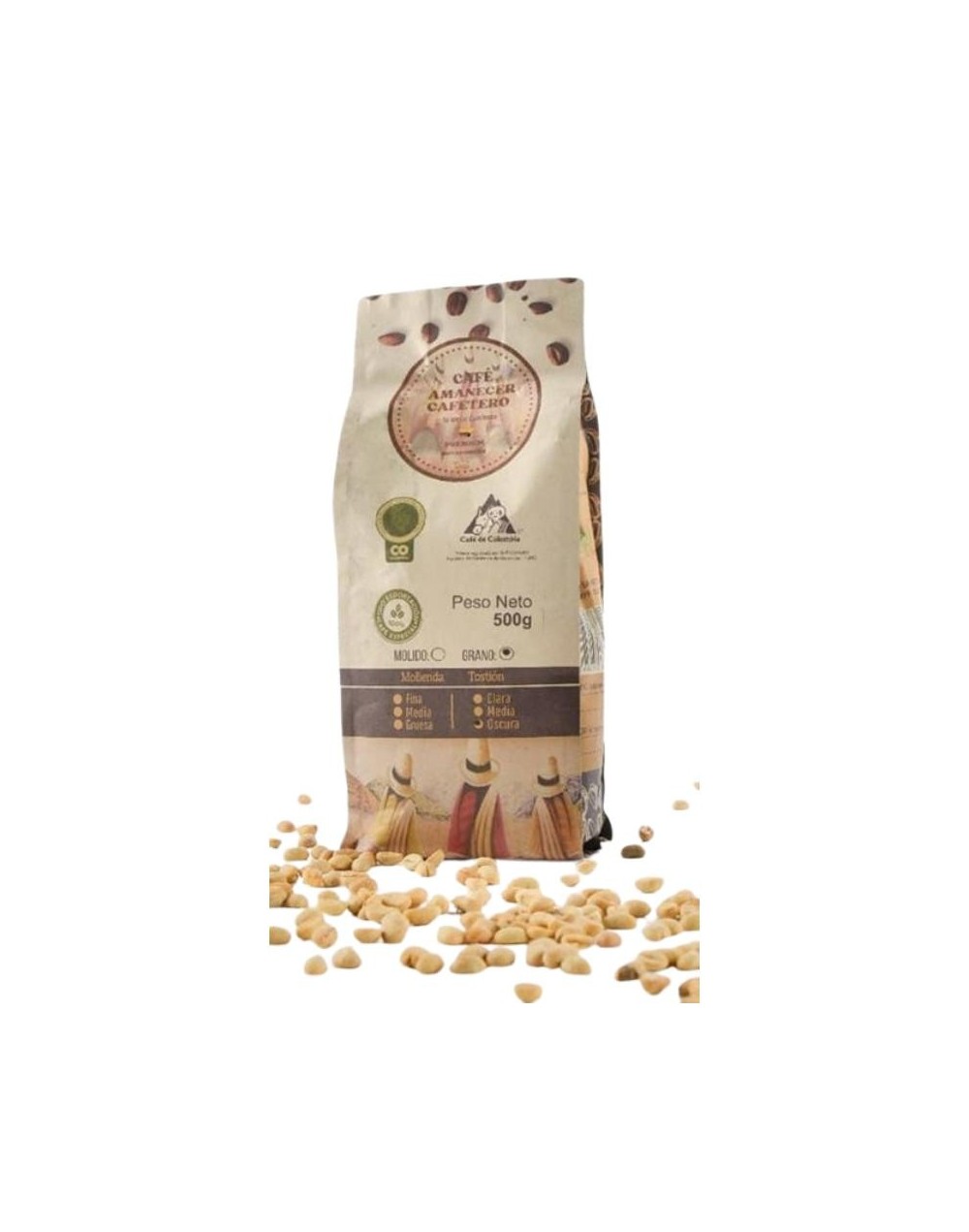 Café de origen 100% tipo exportación 500 gramos Café Amanecer Cafetero 