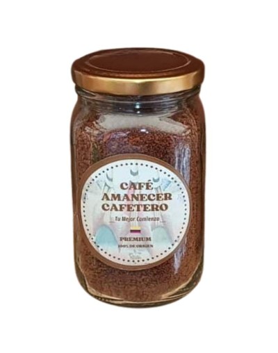  Café liofilizado instantáneo 105 Gramos Café Amanecer Cafetero