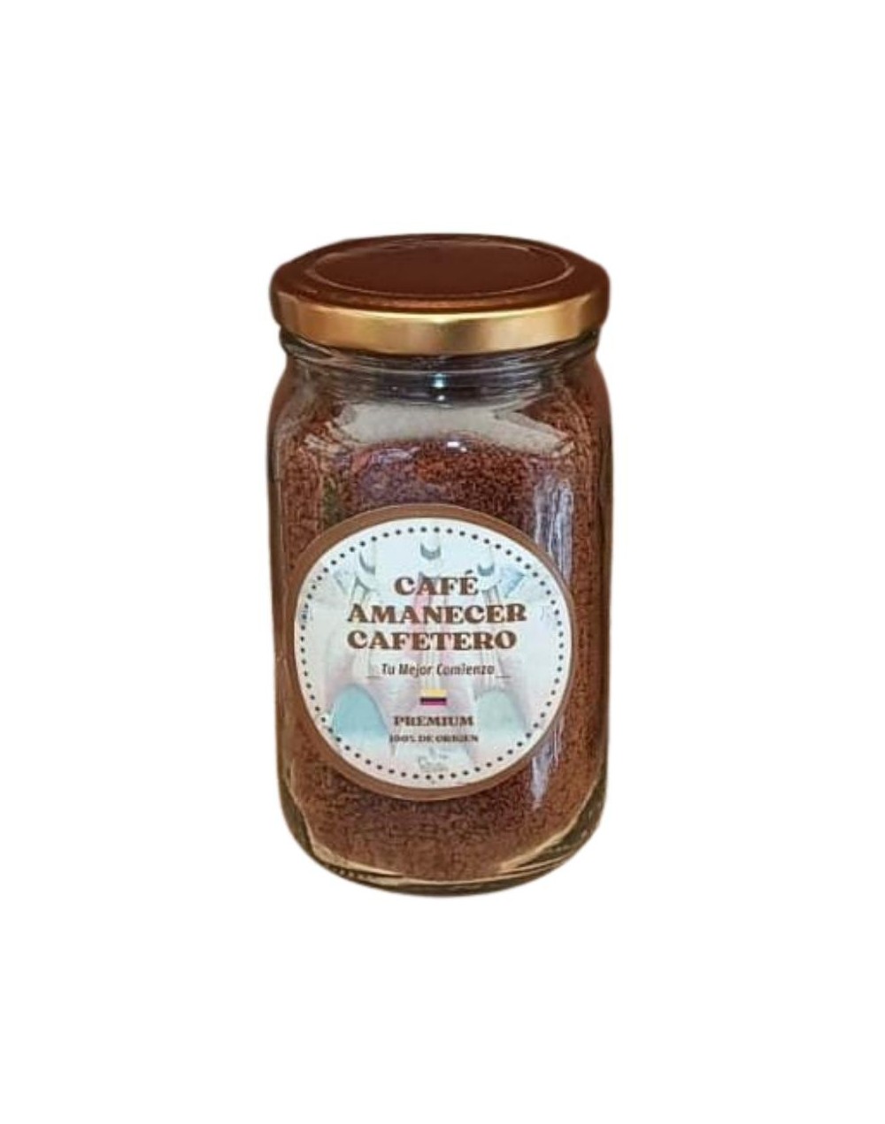  Café liofilizado instantáneo 105 Gramos Café Amanecer Cafetero