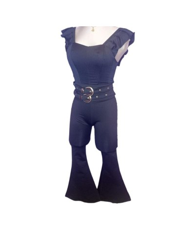 Pantalón Bota Campana con Hebillas