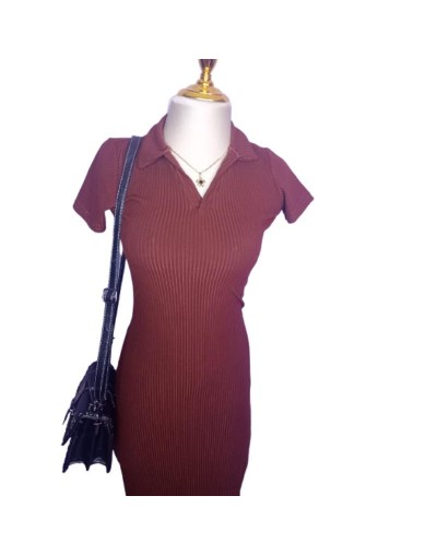 Vestido largo tipo polo