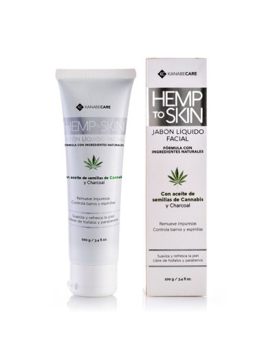 Hemp to Skin Jabón Líquido Facial Charcoal Kanabercare
