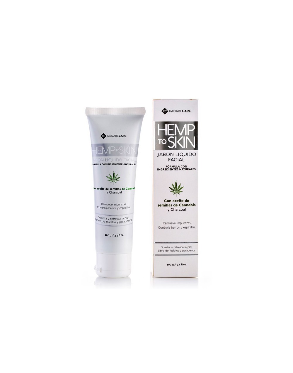Hemp to Skin Jabón Líquido Facial Charcoal Kanabercare