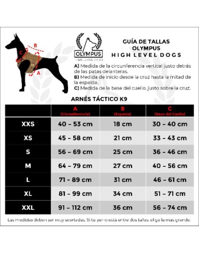 Arnés Táctico K9 Negro