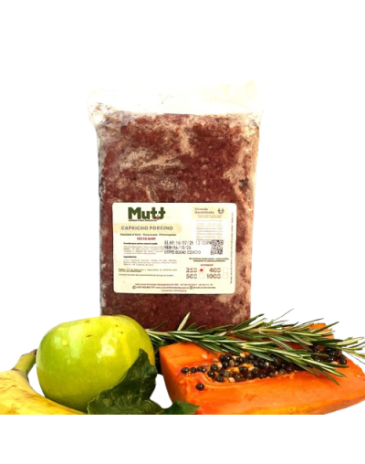 Mutt Capricho Porcino 250g – Comida Natural Cocida para Perros