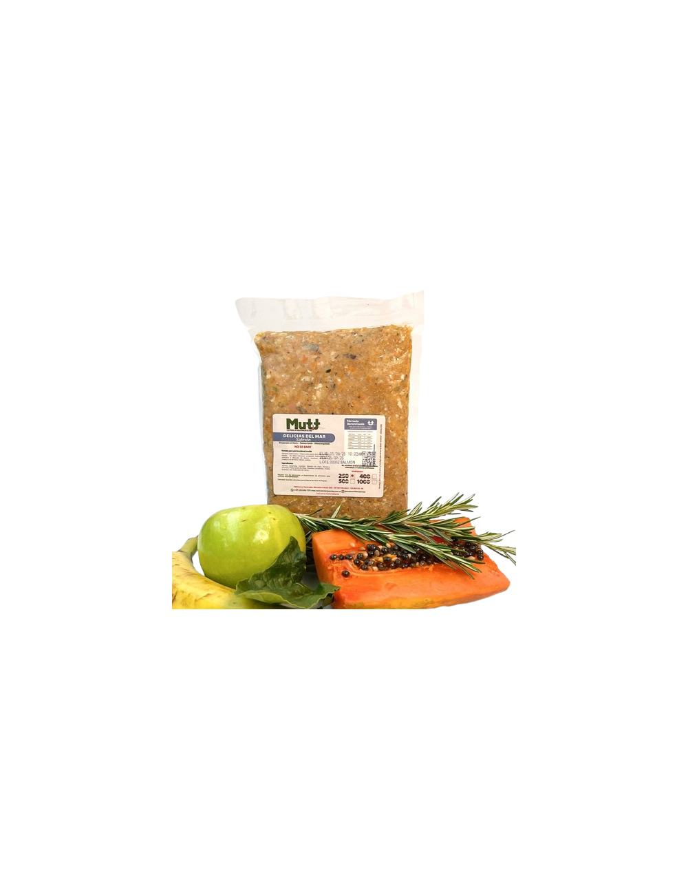 Mutt Delicias del Mar Salmón 250g – Comida Natural para Perros