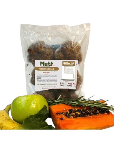 Mutt Huellitas Festín de Pollo 400g – Alimento Natural Perros Pequeños