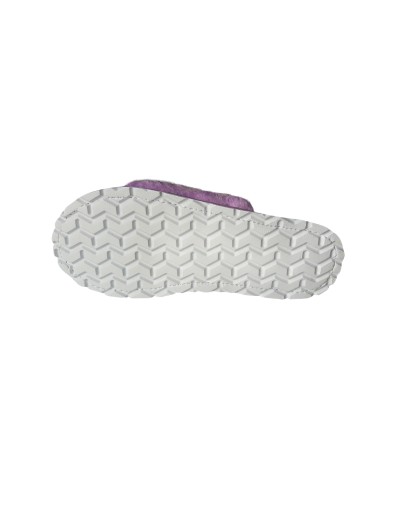 Pantufla dama algodón felpado ovejero Lila