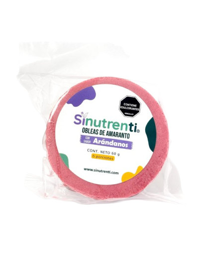 Oblea de amaranto sabor arándano