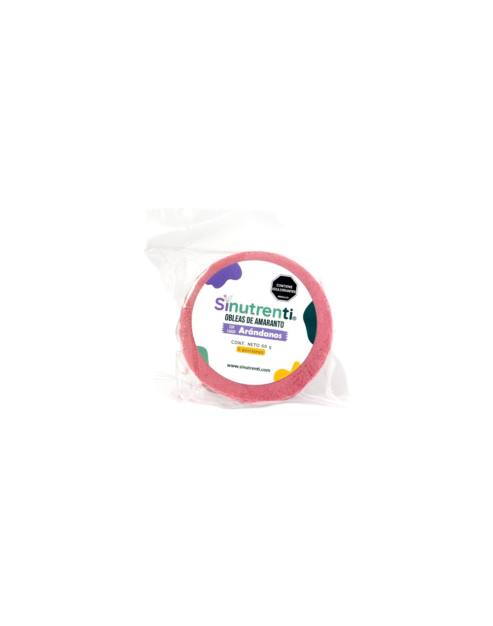 Oblea de amaranto sabor arándano