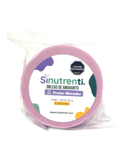 Obleas de amaranto sabor a Frutos Morados