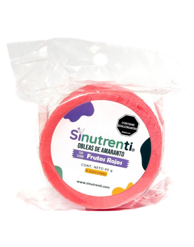 Oblea de amaranto sabor Frutos Rojos