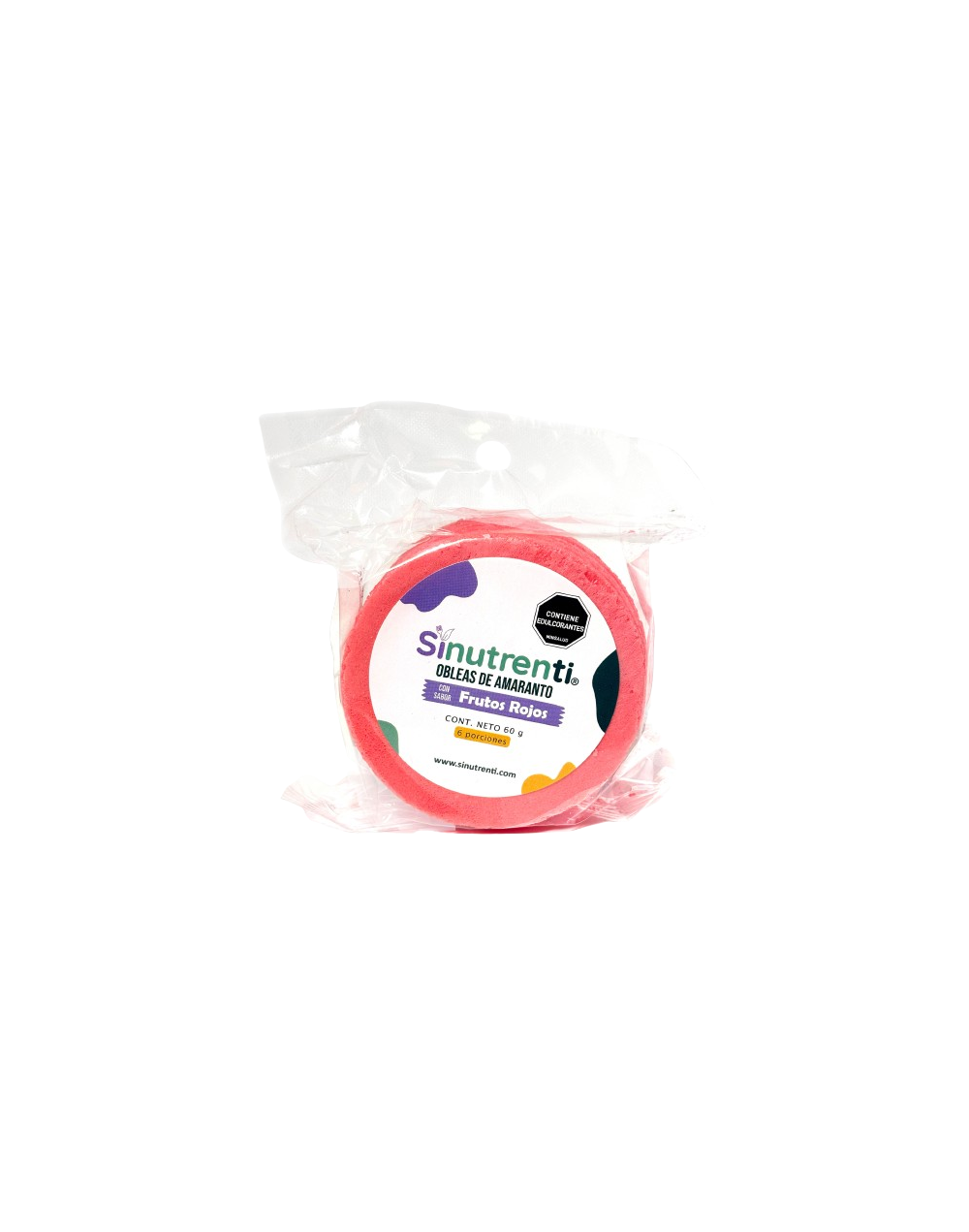 Oblea de amaranto sabor Frutos Rojos