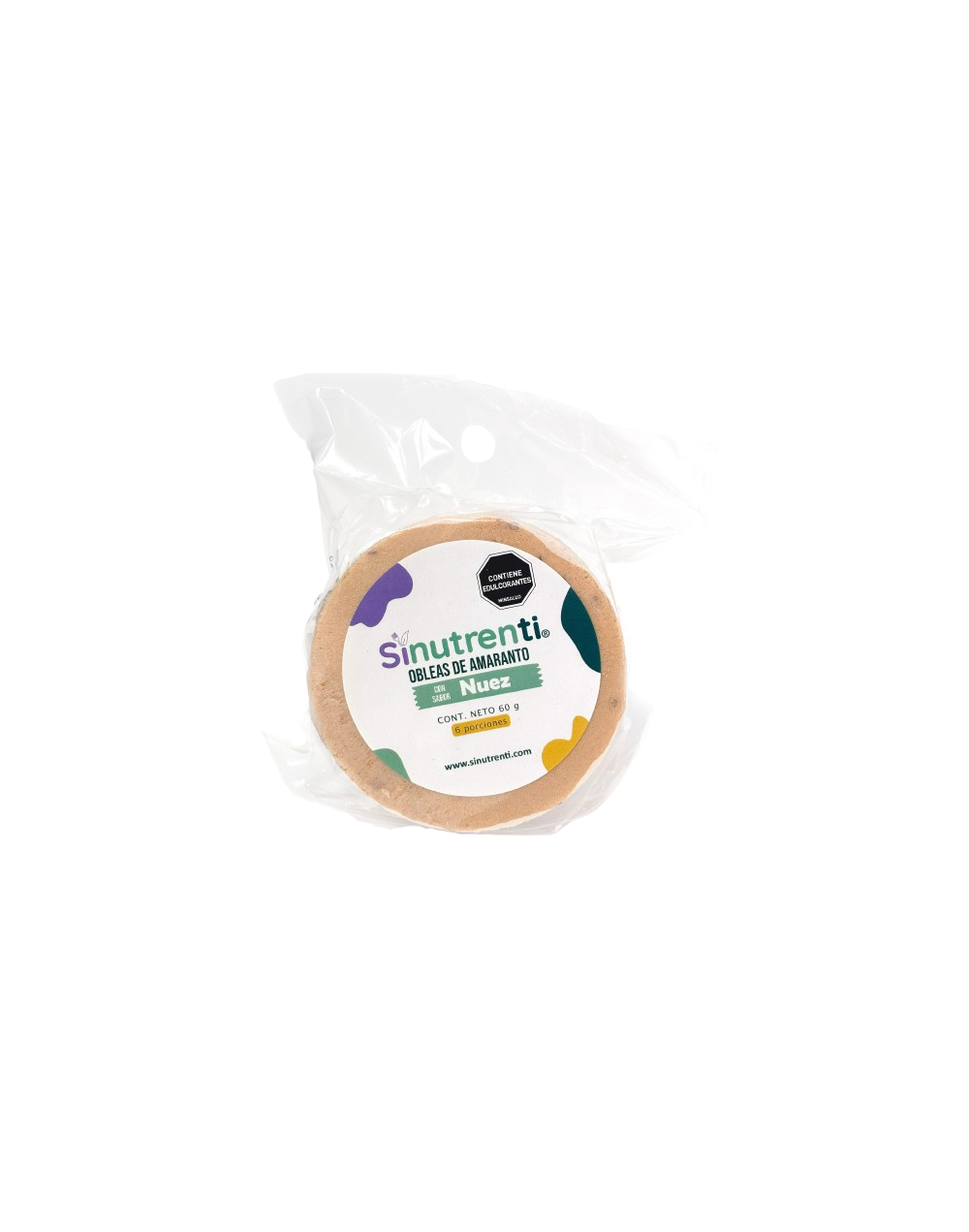 Oblea de amaranto sabor nuez