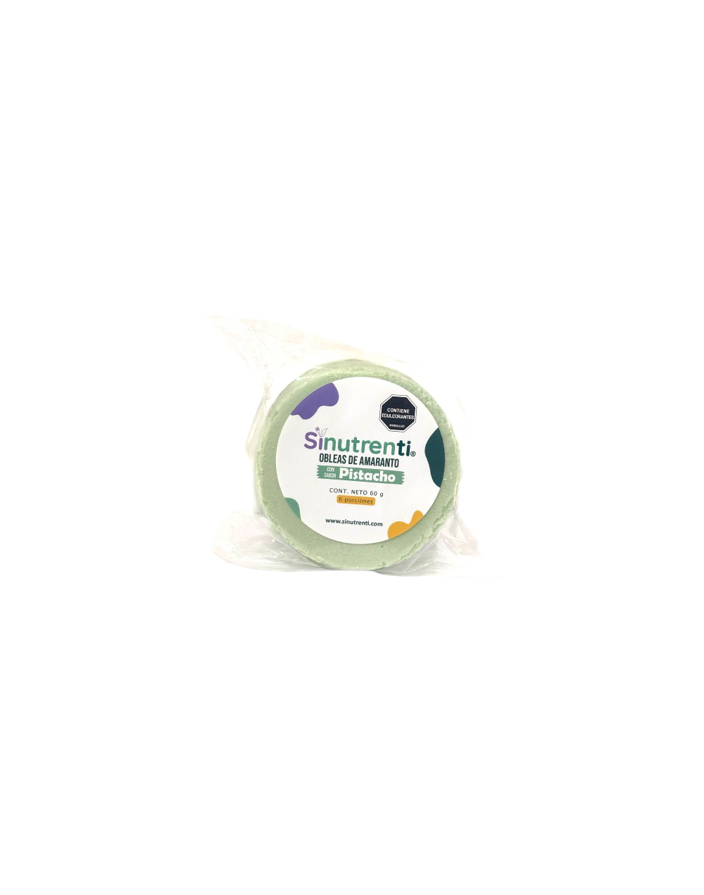 Oblea de amaranto sabor pistacho