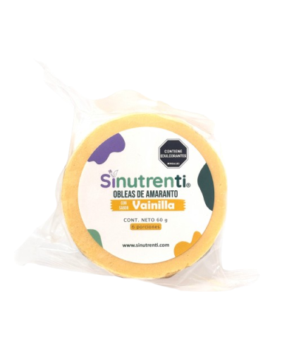 Oblea de amaranto sabor vainilla