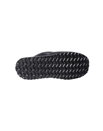 Pantufla caballero algodón felpado Gris
