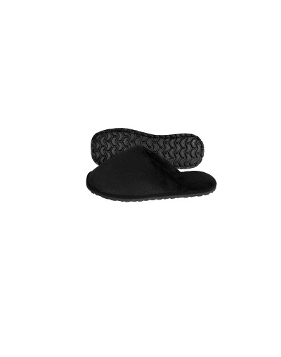 Pantufla caballero algodón felpado Negro