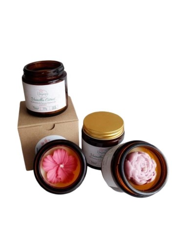 Velas aromaticas de cera de soya y palma  120 ml Nayaqui