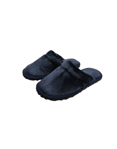 Pantufla caballero algodón felpado Azul Oscuro