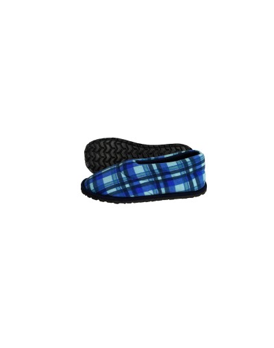 Pantufla caballero tipo zapato Escoces Azul