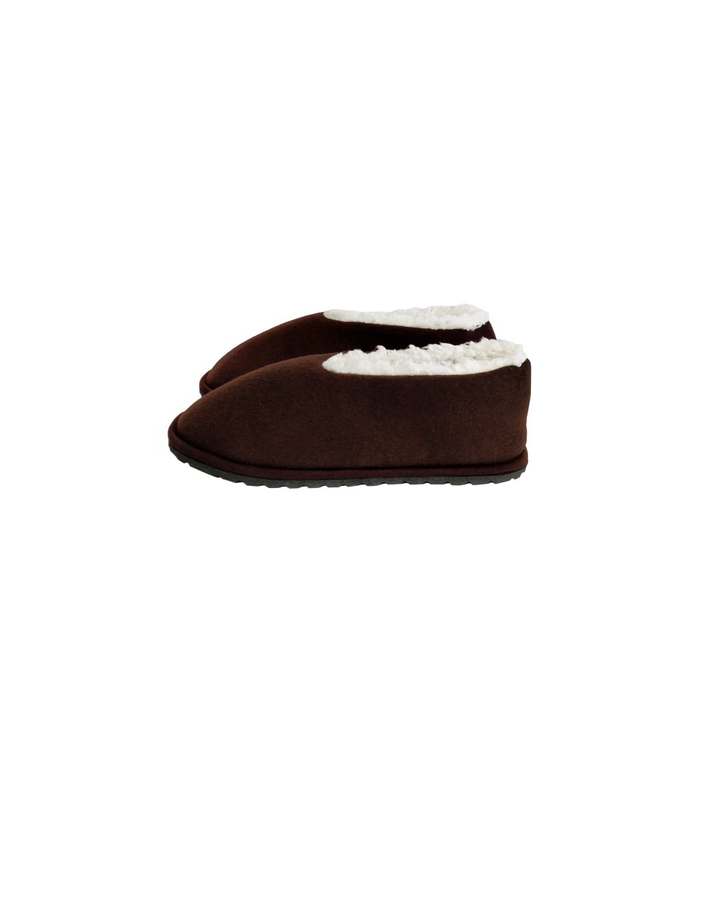 Pantufla caballero tipo zapato Café
