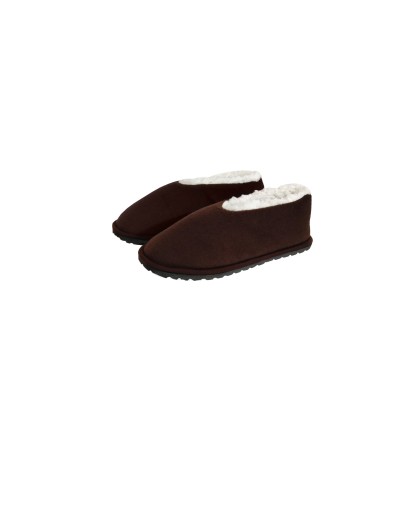 Pantufla caballero tipo zapato Café