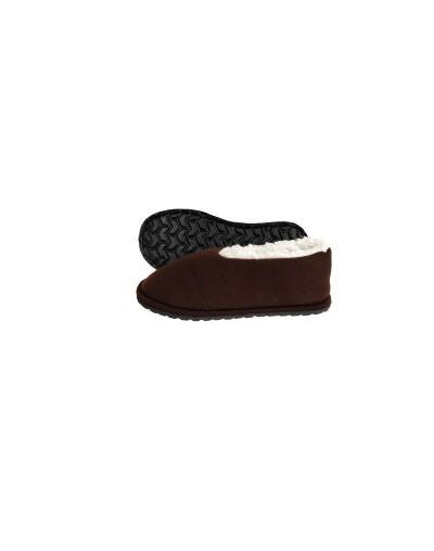 Pantufla caballero tipo zapato Café