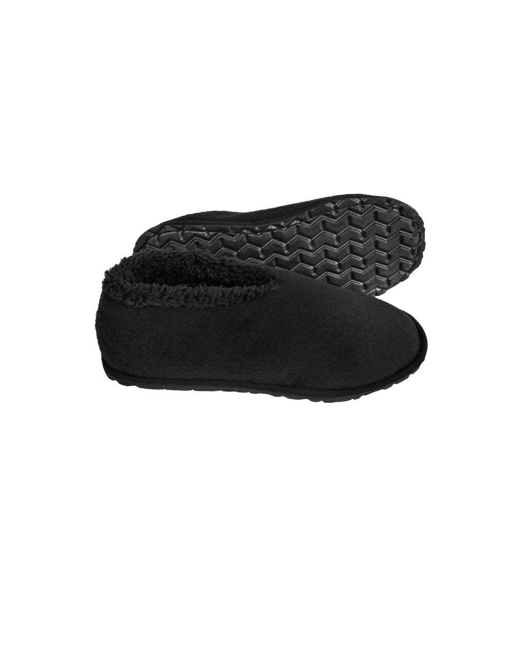 Pantufla caballero tipo zapato Negro