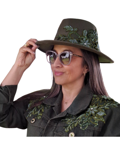 Sombrero Joya de la Noche Verde