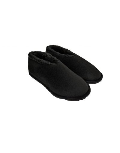 Pantufla caballero tipo zapato Negro