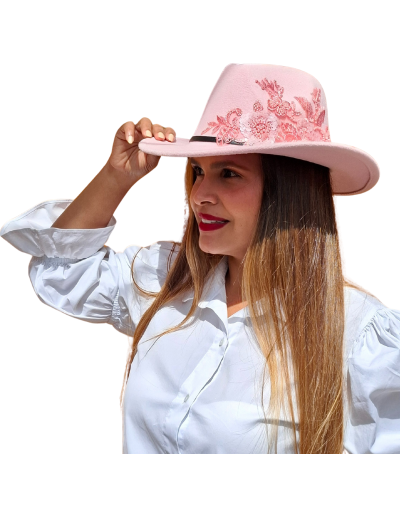 Sombrero Joya de la Noche Rosado