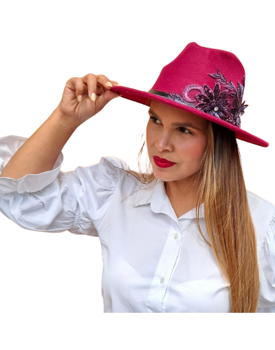 Sombrero Joya de la Noche Vinotinto