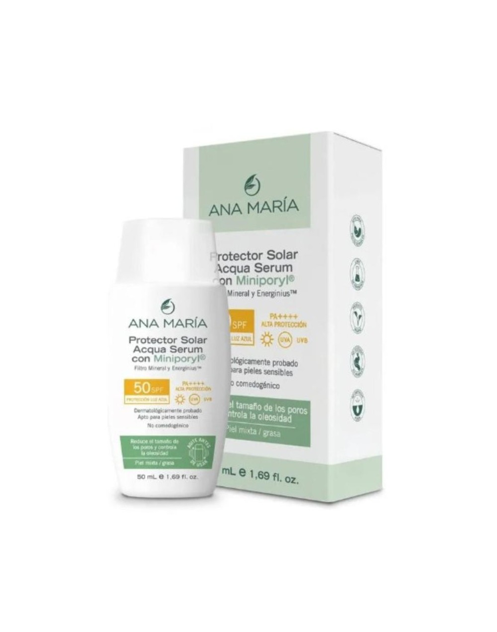 ANA MARIA PROTECTOR SOLAR ACQUA SERUM CON MINIPORYL 50ML
