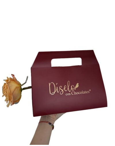 Chocolate dulce, vino y vela o rosa - KIT PREMIUM