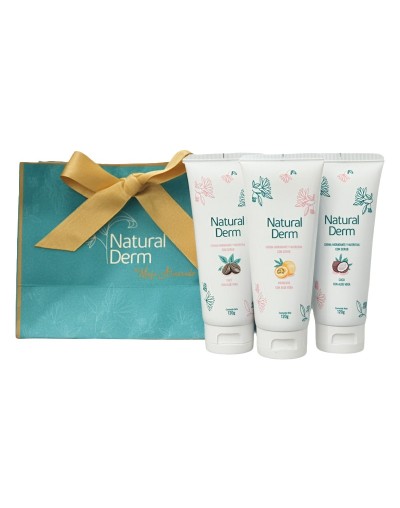 Kit Cremas Humectantes e Hidratantes | Natural Derm 120g (Café, Maracuyá y Coco)