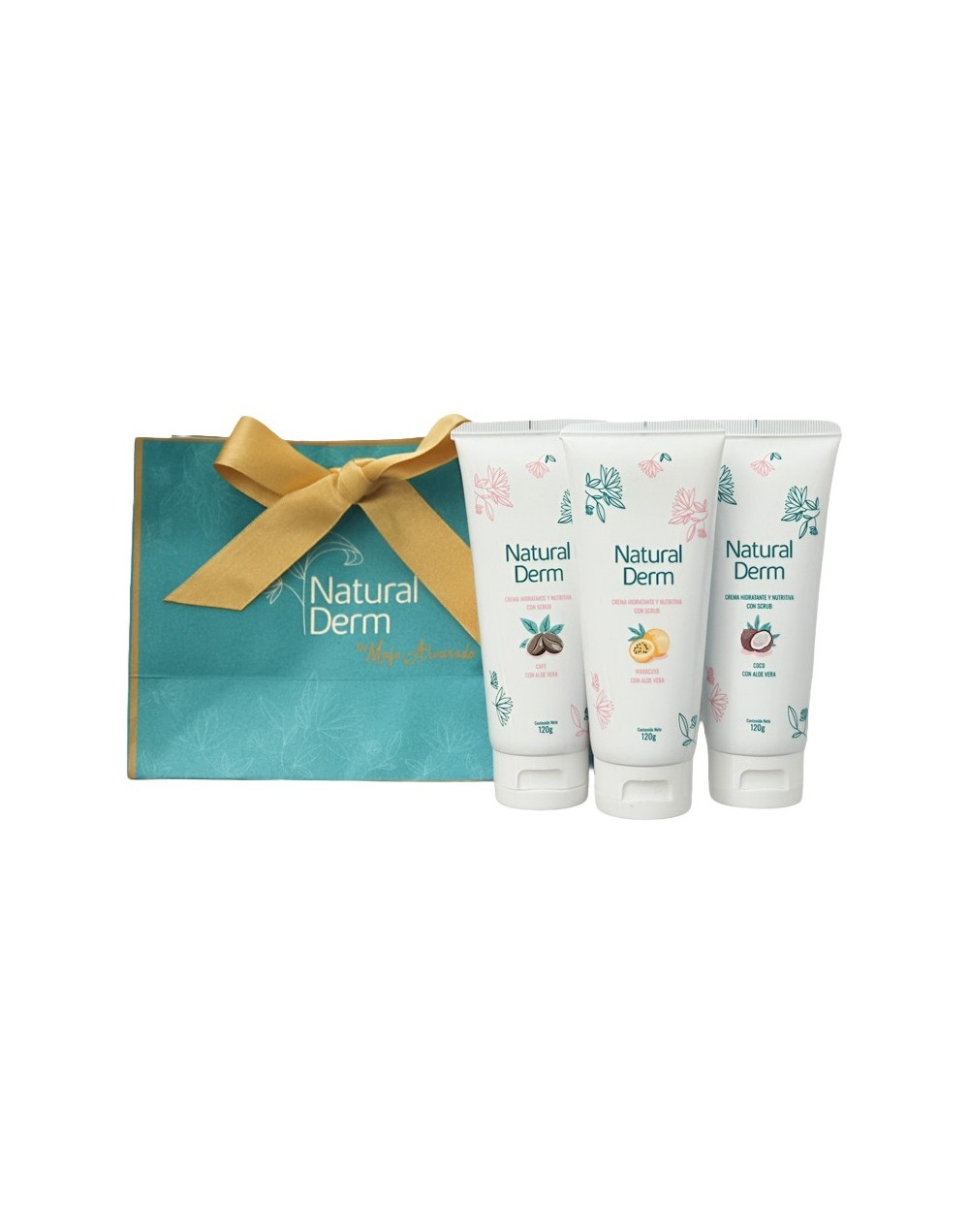 Kit Cremas Humectantes e Hidratantes | Natural Derm 120g (Café, Maracuyá y Coco)