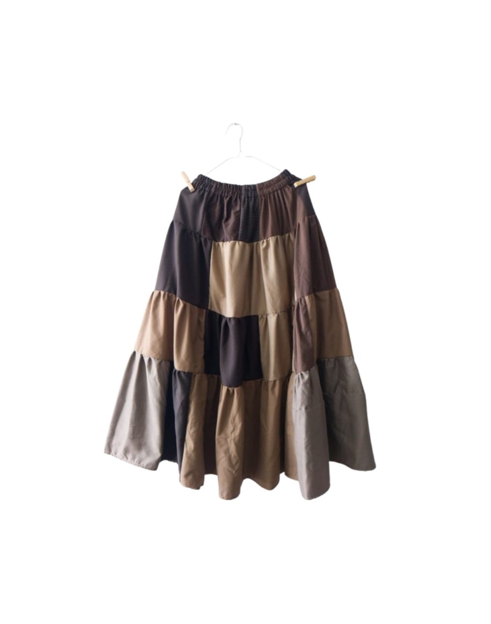 FALDA PATCHWORK - CHEESCAKE TEXIL - CHOCOLATE